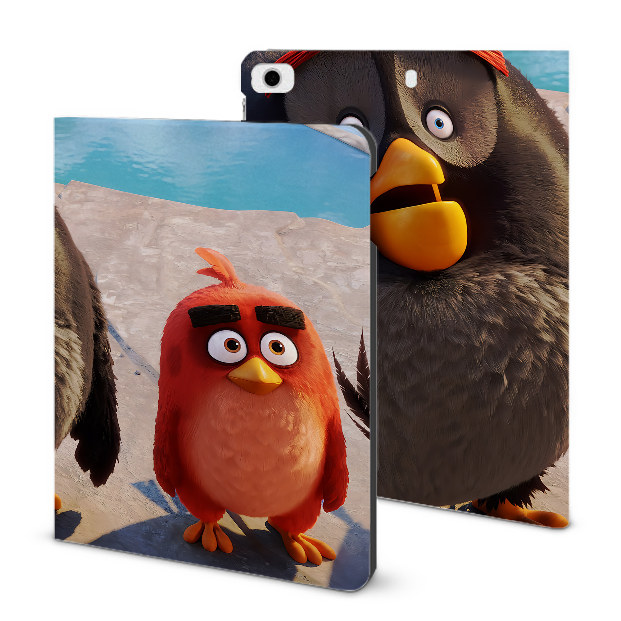 （画像用） Angry Birds アングリーバード IPad ケース ブック型 PUレザー TPU 耐衝撃 軽量 薄型 ペン収納なし 全面保護 IPad 各モデル対応